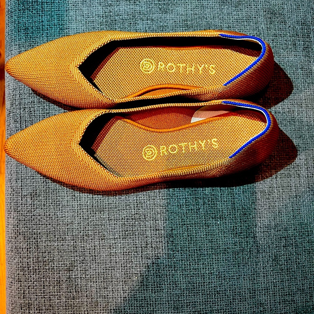 Rothy's Women's Flats - Maritime Navy, Fawn and Ecru - Picture 5 of 5